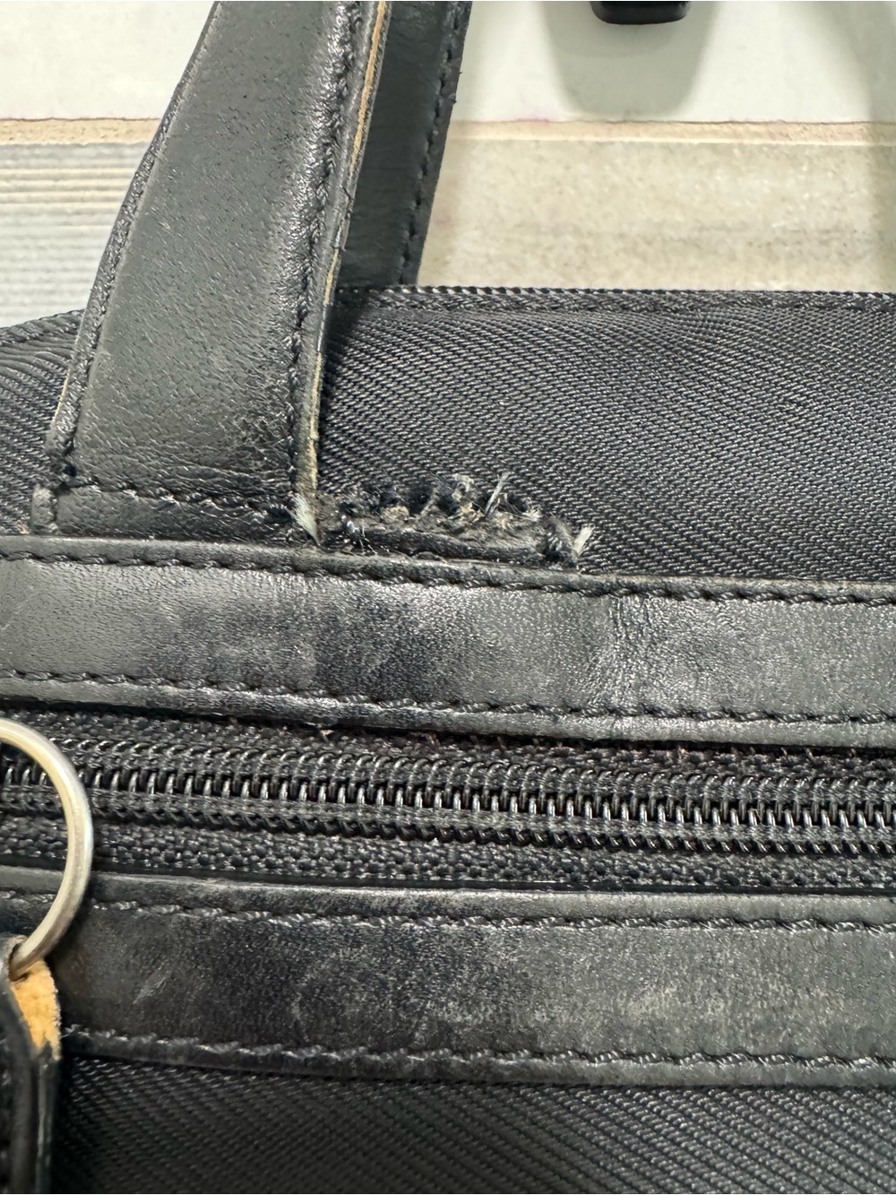 Coach Mercer 7404 Black Nylon Leather Trim Backpack Purse One Strap Missing Read - Picture 6 of 16